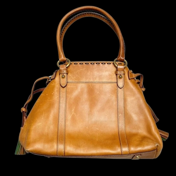 Dooney and Bourke Brown and Red Leather Women's Bag - Picture 13 of 17